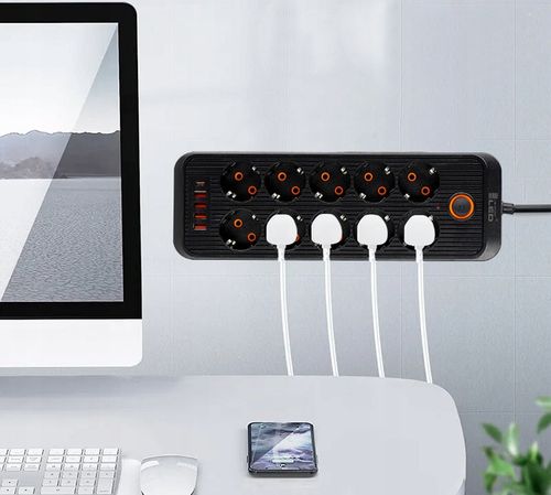 Przedłużacz Listwa Zasilająca Sieciowa 3M 10 Gniazd + 5X USB Ładowarka na Arena.pl