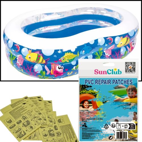 10X ŁATKA ŁATKI ZESTAW NAPRAWCZY BASEN MATERAC PONTON HAMAK WODNY 10SZTUK na Arena.pl