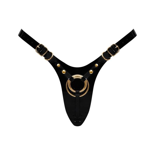 Leatherette Harness Fabulous - One Size - Black Glossy zdjęcie 1