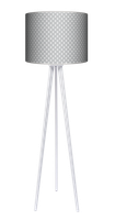 Lampa podłogowa - stojąca drewniana trójnóg duża - Gwiazdki (szare)