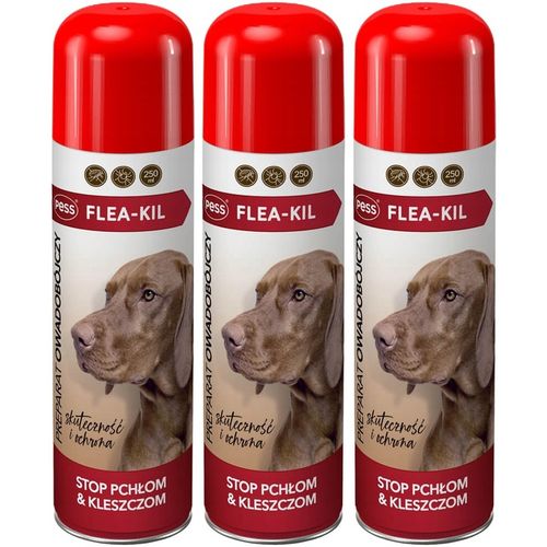 PESS MUSZKA PREPARAT SPRAY NA PCHŁY I KLESZCZE DLA PSA 3x250ml na Arena.pl
