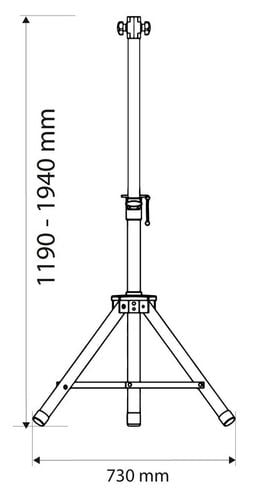 statyw do promienników wysokość 1,1 - 1,8 m - t n90-033 na Arena.pl