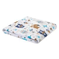 Prześcieradło z gumką na materace dziecięce ze zwierzętami  - 120 x 60 cm