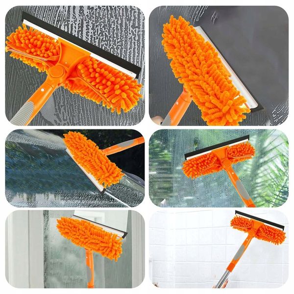 MYJKA DO OKIEN SZYB TELESKOPOWY Z ŚCIĄGACZKA WODY ZESTAW DUŻA WYSOKOŚĆ 2W1 zdjęcie 13