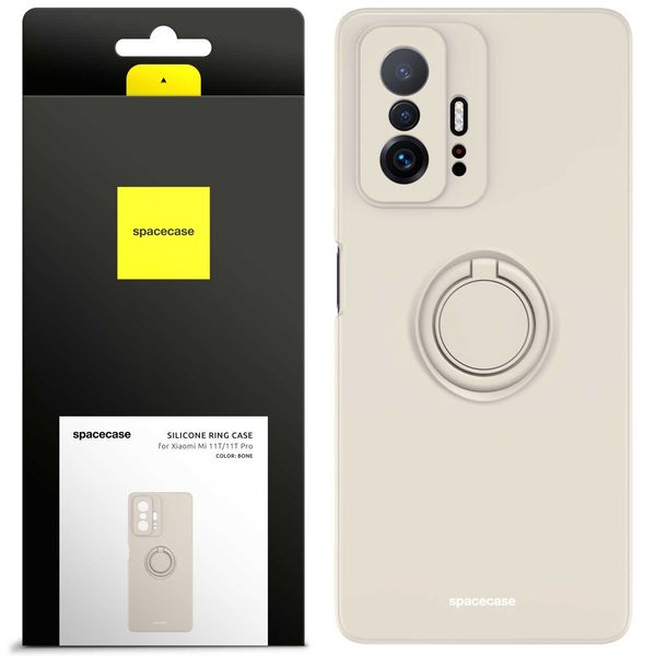 Spacecase Silicone Ring Xiaomi Mi 11T/11T Pro Bone zdjęcie 1