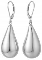 Srebrne kolczyki duże krople łezki angielskie srebro próba 925 na Święta
