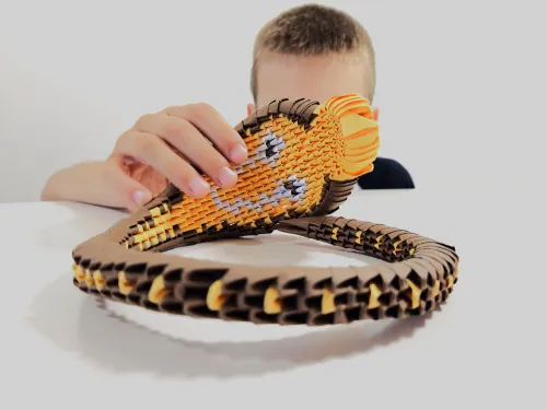 Zabawka kreatywna dla dzieci i dorosłych - Origami 3D Kobra (360 elementów) na Arena.pl