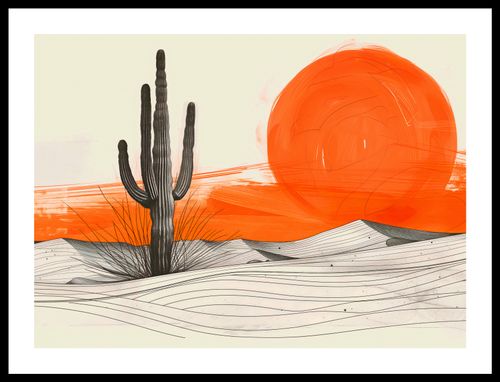 Plakat 55x40cm Kaktus Saguaro na Arena.pl