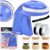 WYTŁACZARKA ETYKIET METKOWNICA ZESTAW LITER CYFR + CZARNA TAŚMA ETYKIETY