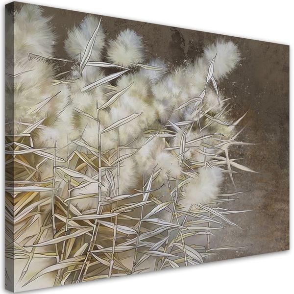 Emaga Obraz na płótnie, Trzcina trawa boho - 90x60 zdjęcie 1