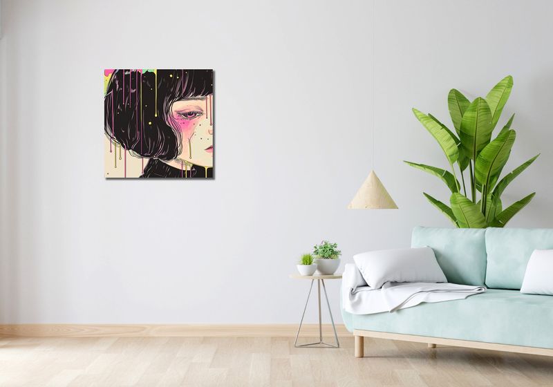 Obraz 60x60cm Strugi Kolorów zdjęcie 2