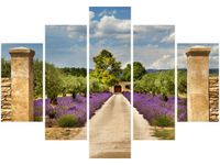 105CM 150CM OBRAZ 5 ELEM DROGA PROWANSJI DRUK