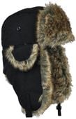Czapka uszanka Syberia - uszatka chroniąca uszy, pilotka Czarny