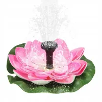 Fontana kwiat lotosu 18 cm pływająca solarna ogrodowa do oczka wodnego