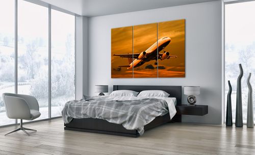 Obraz Na Płótnie - Samolot Start - 165X110 Cm - Ce165X110-0368 na Arena.pl