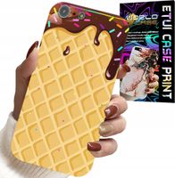 ETUI DO IPHONE 5 / 5S / 5C - Z MOTYWEM WAFLA Z POLEWĄ CZEKOLADOWĄ