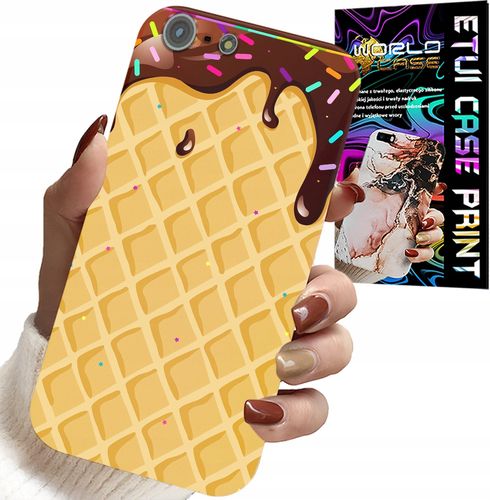 ETUI DO IPHONE 5 / 5S / 5C - Z MOTYWEM WAFLA Z POLEWĄ CZEKOLADOWĄ na Arena.pl
