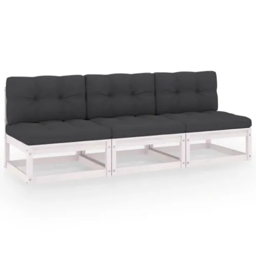 3-osobowa sofa z poduszkami, lite drewno sosnowe na Arena.pl