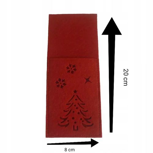 Świąteczny Pokrowiec na Sztućce Etui Ozdoba Stołu Wigilijnego 12szt Stroik na Arena.pl