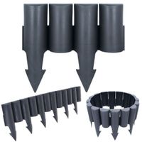 Palisada Ogrodowa Plastikowa Szara Border Obrzeże Płotek Trawnik 25 cm