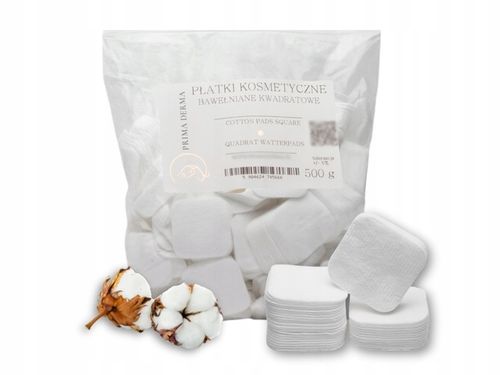 PŁATKI WACIKI KOSMETYCZNE BAWEŁNIANE 500g Prima Derma na Arena.pl