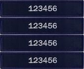 NASZYWKA POLICJA NUMER SŁUŻBOWY NUMER IDENTYFIKACYJNY Z RZEPEM x4