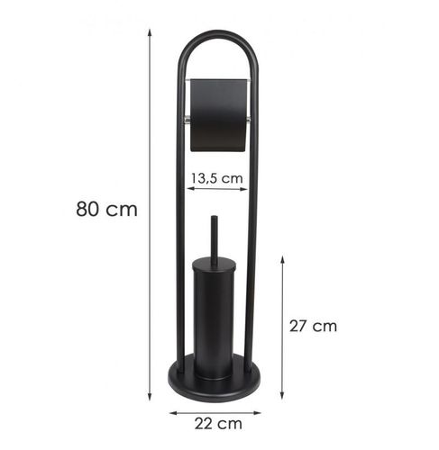 Zestaw łazienkowy stojak na papier toaletowy i szczotką + kosz na śmieci 3L na Arena.pl
