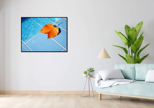 Plakat 100x75cm Liść przy Wodzie na Arena.pl