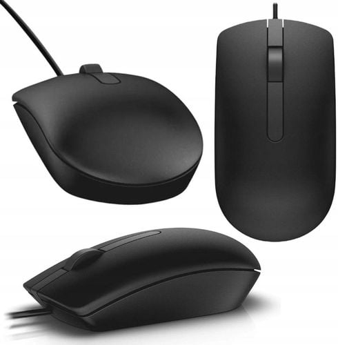 MYSZ KOMPUTEROWA PRZEWODOWA CZARNA Dell MS116 Wired Optical Mouse 1000 DPI na Arena.pl