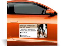 Magnes na samochód reklama magnetyczna LEKARZ RODZINNY różne wzory