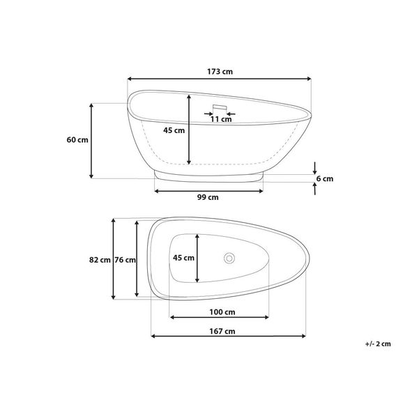 Wanna wolnostojąca czerwona GUIANA zdjęcie 7