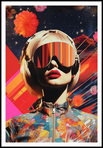 Plakat 68x101cm Retrofuturystyczna Muza na Arena.pl