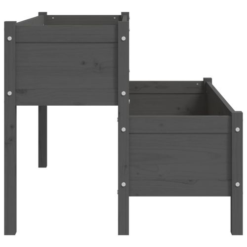 Donica, szara,110x84x75 cm, lite drewno sosnowe na Arena.pl