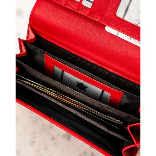 portfel damski ze skóry ekologicznej w czerwonym kolorze zamykany na Arena.pl