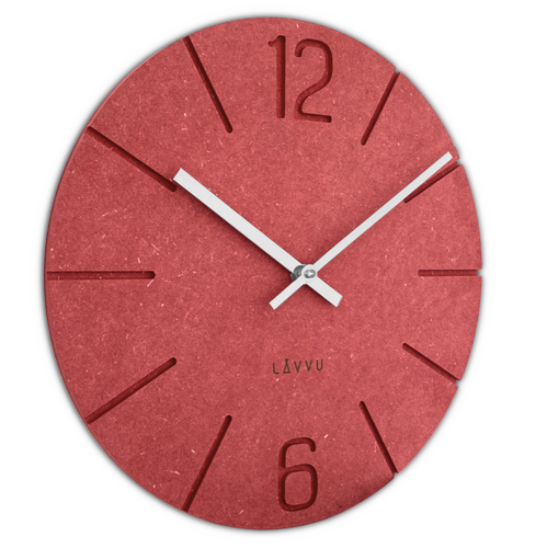 LAVVU Czerwony zegar ścienny Natur ⌀34cm na Arena.pl