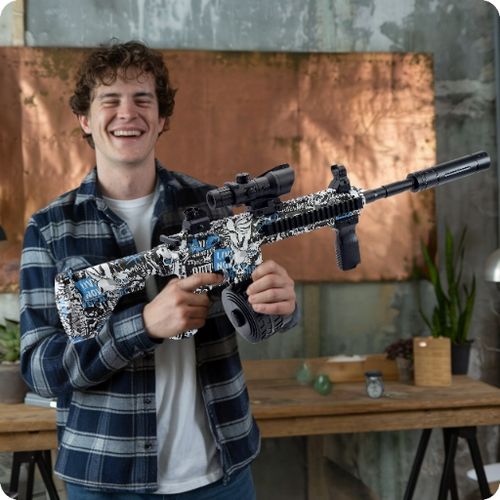 BEZPIECZNY WIELKI KARABIN NA KULKI ŻELOWE AUTOMAT MASZYNOWY PISTOLET BROŃ na Arena.pl