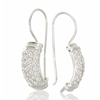 KOLCZYKI SREBRNE WISZĄCE Z CYRKONIAMI NA BIGLU SREBRO PRÓBY 925