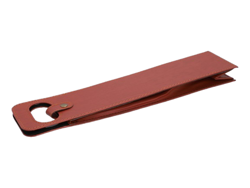 Brązowa Torba na Wino ze Skóry Ekologicznej 40,5 cm Prezentowa na Arena.pl