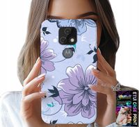 ETUI DO MOTOROLA MOTO E7 PLUS - KWIATKI KWIECISTE MODNE WZORY PLECKI