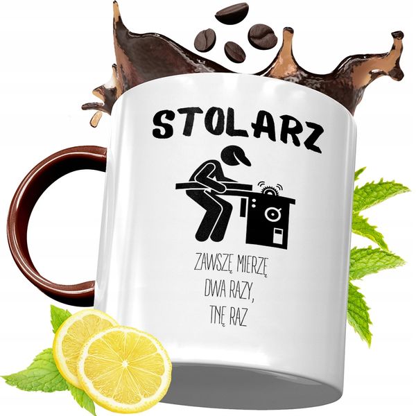 Kubek Bordowy Dla Stolarza Na Urodziny Prezent Z Nadrukiem Ze Zdjęciem zdjęcie 1