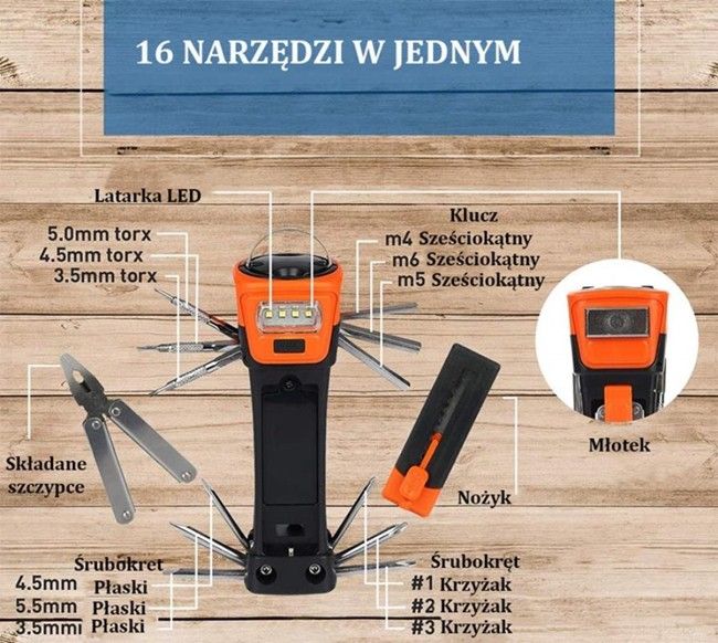 Zestaw narzędzi naprawczy 16in1 multitool PH 05 zdjęcie 7