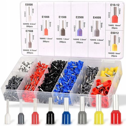 ZACISKARKA DO TULEJEK KONEKTORÓW PRZEWODÓW ZESTAW PRASKA + 1200 SZT TULEJKA na Arena.pl