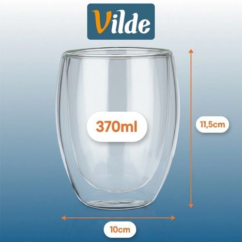 szklanki termiczne 2szt. 370ml z podwójną scianką do kawy herbaty 139820 na Arena.pl