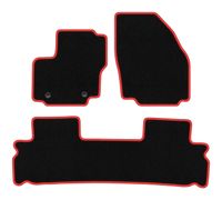 Dywaniki welurowe CARLUX-RED Ford S-MAX MK1 2006-2012 czarne/czerwone