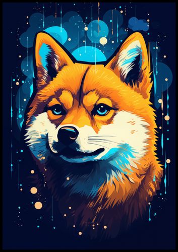Plakat 70x100cm Lisek w Kosmosie na Arena.pl