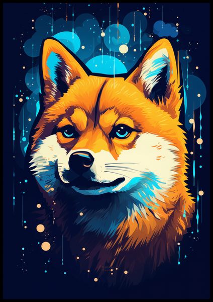 Plakat 70x100cm Lisek w Kosmosie zdjęcie 2