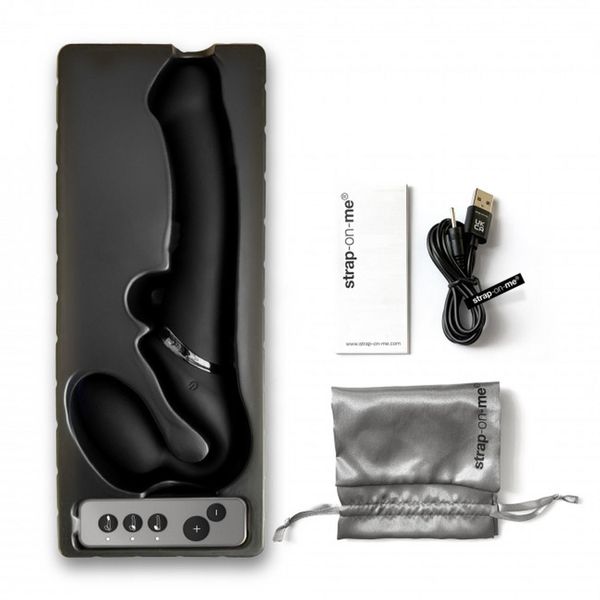 VIBRATING STRAP-ON - M - BLACK zdjęcie 9