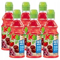 Sok + woda Kubuś Baby jabłko wiśnia winogrono 6x 300 ml