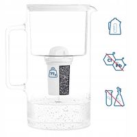 Dzbanek SZKLANY 3l WESSPER D2 BOROSILICATE Aquaclassic Biały + wkład