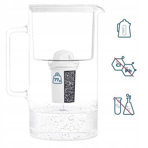 Dzbanek SZKLANY 3l WESSPER D2 BOROSILICATE Aquaclassic Biały + wkład na Arena.pl